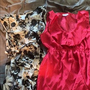 2 beautiful maternity sleeveless blouses